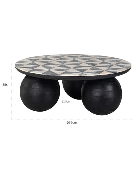 Кофейный столик Rostelli Ø95cm (арт.7844) Richmond