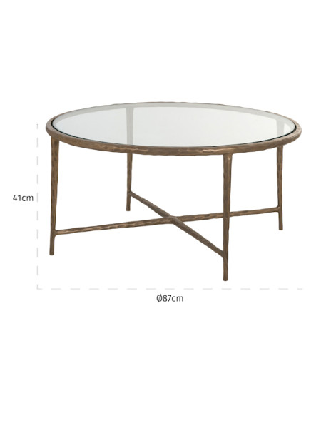 Кавовий столик Freya brushed gold Ø87cm (арт.825153) Richmond