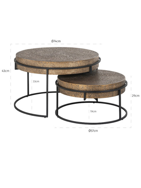 Кофейные столики Derby Ø75cm (арт.825205) Richmond