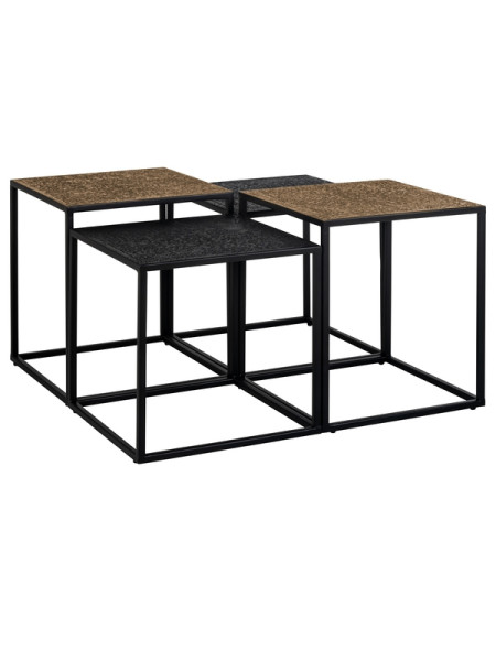 Кофейные столики Ely black/gold Ø80cm (арт.825210) Richmond