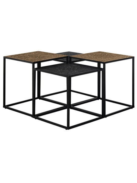 Кофейные столики Ely black/gold Ø80cm (арт.825210) Richmond