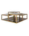 Кофейные столики Loua brushed gold 130x130cm (арт.9428) Richmond
