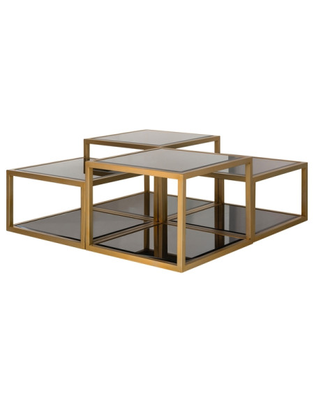 Кофейные столики Loua brushed gold 130x130cm (арт.9428) Richmond