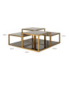 Кофейные столики Loua brushed gold 130x130cm (арт.9428) Richmond