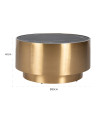Кофейный столик Cossai gold Ø80cm (арт.9469) Richmond