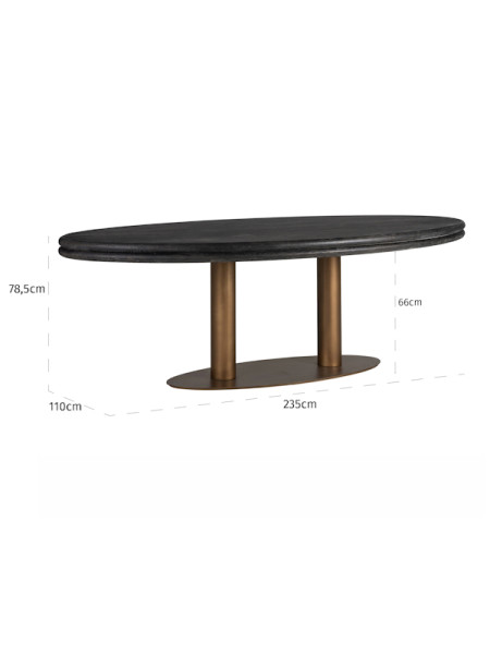 Обідній стіл Macaron oval 235x110cm (арт.7714) Richmond
