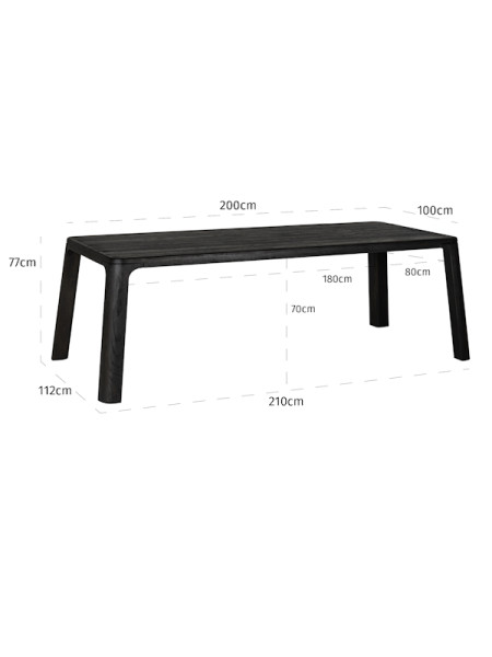 Dining Table Baccarat 210x110cm (арт.7733) Richmond