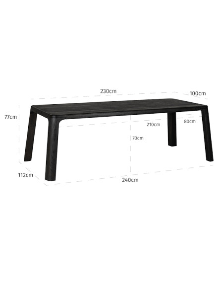 Обеденный стол Baccarat 240x110cm (арт.7734) Richmond