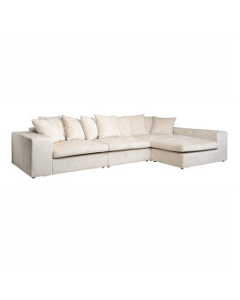 Диван Alcazar lounge left/right white chenille 360x200cm (арт.S5135)