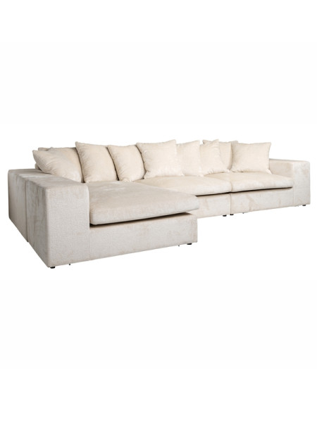 Диван Alcazar lounge left/right white chenille 360x200cm (арт.S5135) Richmond