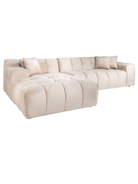 Corner sofa Cube sand velvet 325x195cm (арт.S5136) Richmond