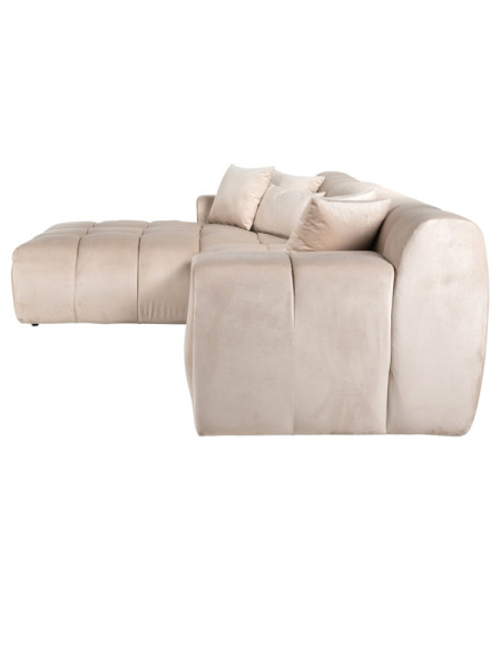 Corner sofa Cube sand velvet 325x195cm (арт.S5136) Richmond