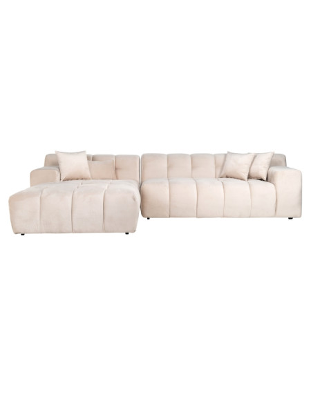 Corner sofa Cube sand velvet 325x195cm (арт.S5136) Richmond