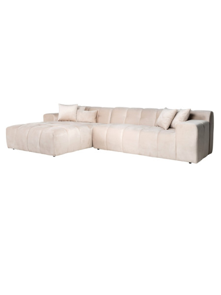 Corner sofa Cube sand velvet 325x195cm (арт.S5136) Richmond
