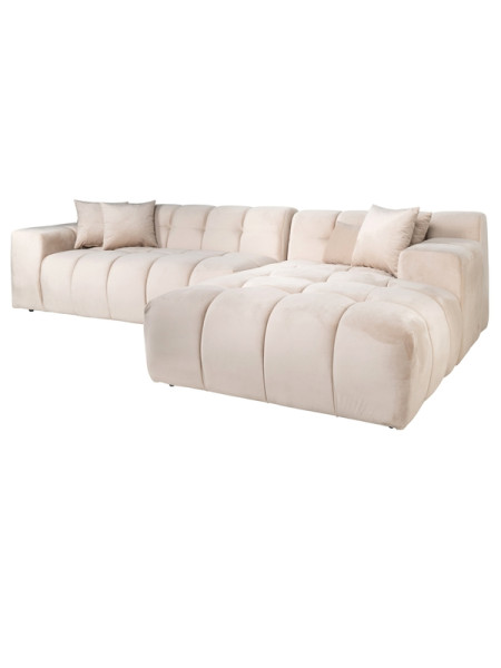 Corner sofa Cube sand velvet 325x195cm (арт.S5137) Richmond