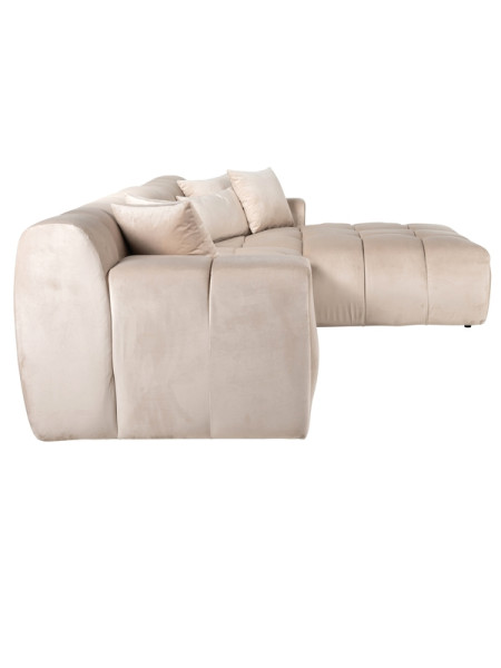 Corner sofa Cube sand velvet 325x195cm (арт.S5137) Richmond