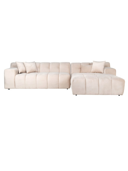 Corner sofa Cube sand velvet 325x195cm (арт.S5137) Richmond