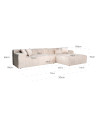 Corner sofa Cube khaki velvet 325x195cm (арт.S5137) Richmond