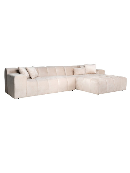 Corner sofa Cube sand velvet 325x195cm (арт.S5137) Richmond