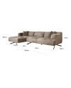 Corner sofa Donovan taupe chenille 300x150cm (арт.S5138) Richmond