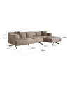 Corner sofa Donovan taupe chenille 300x150cm (арт.S5139) Richmond