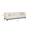 Sofa Beaudy white chenille 230x95cm (арт.S5141) Richmond