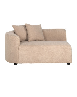 Sofa Grayson arm left sand furry 140x88cm (арт.S5200)