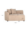 Диван Grayson arm left sand furry 140x88cm (арт.S5200) Richmond