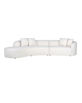 Sofa Grayson left white furry 350x150cm (арт.S5200)