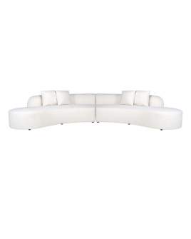 Sofa Grayson white furry 420x150cm (арт.S5200)