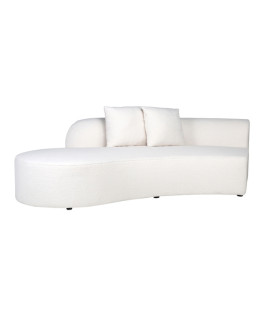 Sofa Grayson ottoman left white furry 210x150cm (арт.S5200)
