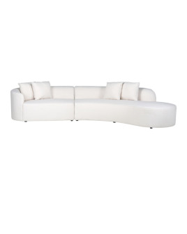 Sofa Grayson right white furry 350x150cm (арт.S5200)