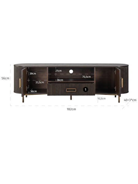 ТВ тумба Luxor 180x45cm (арт.7753) Richmond