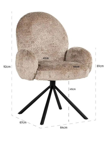Swivel Chair Jolie (арт.S4617) Richmond