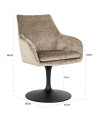 Вращающийся стул Marlon taupe chenille (арт.S4728) Richmond