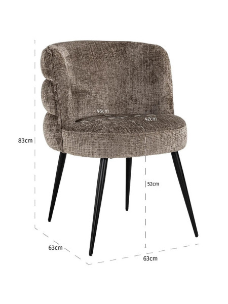 Chair Stella stone chenille (арт.S4745) Richmond