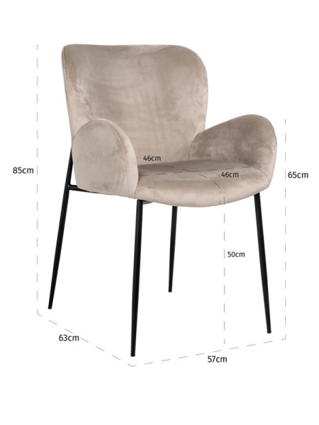 Стул Amber khaki velvet (арт.S4746) Richmond