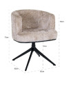 Вращающийся стул Cheyenne lovely beige (арт.S4749) Richmond