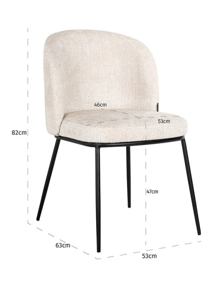 Стілець Elvi beige chenille (арт.S4750) Richmond