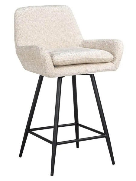 Обертовий напівбарний стілець Linsey beige chenille (арт.S4751) Richmond
