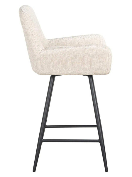 Обертовий напівбарний стілець Linsey beige chenille (арт.S4751) Richmond