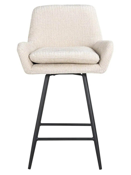 Обертовий напівбарний стілець Linsey beige chenille (арт.S4751) Richmond