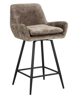 Вращающийся полубарный стул Linsey stone chenille (арт.S4751)