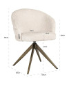 Вращающийся стул Zendaya beige chenille (арт.S4754) Richmond