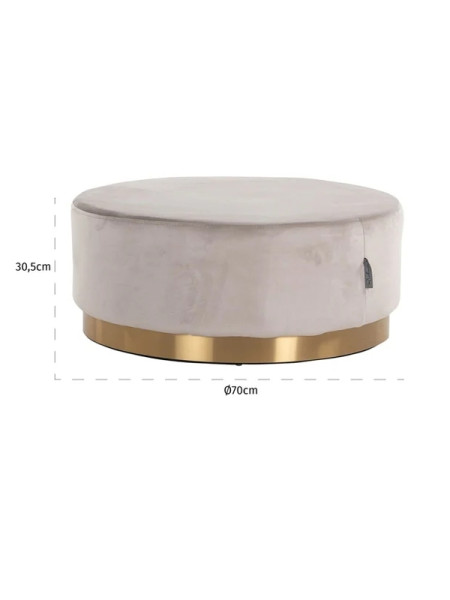 Пуф Emmy khaki velvet Ø70cm (арт.S4527) Richmond