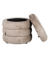 Pouffe Adele sheep nature Ø50cm (арт.S4615) Richmond