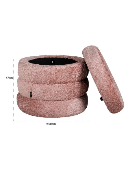 Pouffe Adele sheep salmon Ø50cm (арт.S4615) Richmond