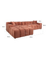 Угловой диван Cube blush fusion 325x195cm (арт.S5136) Richmond
