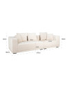 Sofa Lusso beige chenille 275x100cm (арт.S5147) Richmond